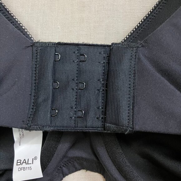 NWT Bali Women's Size 36D Black Tailored Underwire Minimizer Full Coverage Bra - Picture 12 of 12